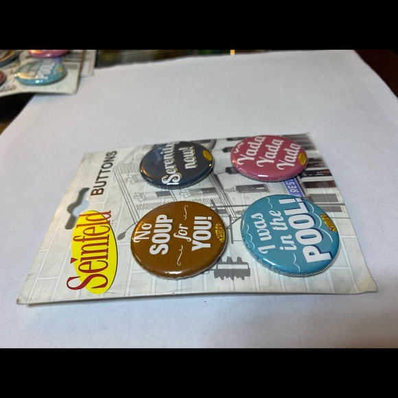 Seinfeld Button Pins 4 Pack - Picture 3 of 4